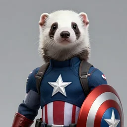 A ferret is Captain America