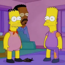 kanye west as lucifer in simpsons style