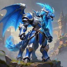 mount epic armored blue wind rider screenshot world of warcraftmounts 3 d alejandro alvarez alena aenami artworks in 4 k beeple, by thomas kinkade hearstone league of legends dofus overwatch