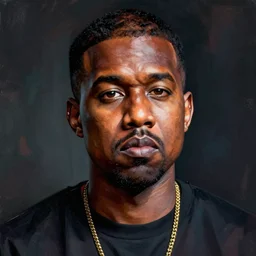Kanye West, portrait art by Shepard Fairey