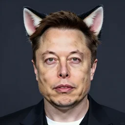 elon musk with cat ears