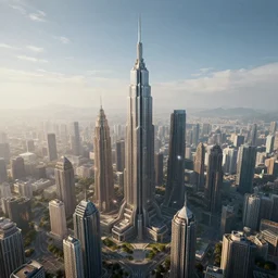 alien megastructure cityscape tallest spire