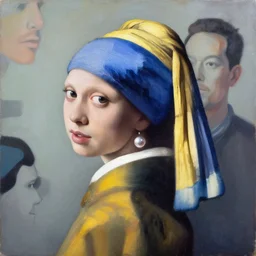 greg manchess portrait painting of the boy with the pearl earring with the face of elon musk, medium shot, asymmetrical, profile picture, organic painting, sunny day, matte painting, bold shapes, hard edges, street art, trending on artstation, by huang guangjian and gil elvgren and gerald brom