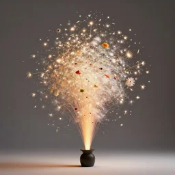 exploding flowers, studio lighting