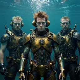 underwater steampunk portrait of rowan sebastian atkinson, by tomasz alen kopera and peter mohrbacher