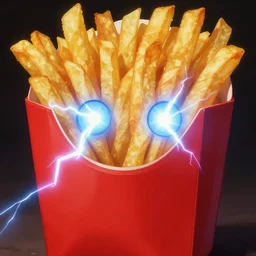 close up sci - fi frylock, french fry wizard red fries box, shooting lightning out his eyes, centered, digital painting, smooth, sharp focus, illustration, artgerm, tomasz alen kopera, peter mohrbacher, donato giancola, joseph christian leyendecker, wlop, frank frazetta