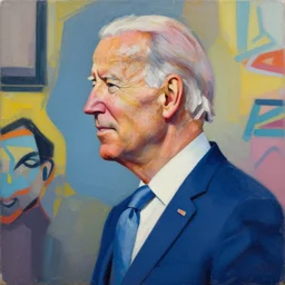 greg manchess portrait painting of joe biden, medium shot, asymmetrical, profile picture, organic painting, sunny day, matte painting, bold shapes, hard edges, street art, trending on artstation, by huang guangjian, gil elvgren, ruan jia, randy vargas, greg rutkowski