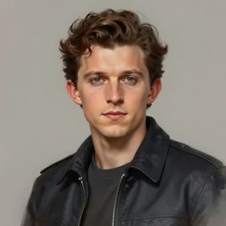 portrait of tom holland as a detective, highly detailed, digital painting, artstation, concept art, sharp focus, illustration, art by artgerm and greg rutkowski and alphonse mucha