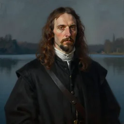 ezio auditore portrait, dramatic light, lake background, 2 0 0 mm focal length, painted by stanley lau, painted by greg rutkowski, painted by stanley artgerm, digital art, trending on artstation