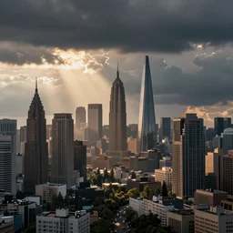 realistic city landscape