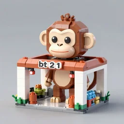 a cute monkey garage kit, by mohamed chahin, artstation, mandkaws, bearbrick, bt 2 1,