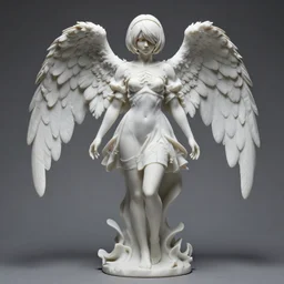 infinitely finitely detailed full - frame photograph of a full - body perfect porcelain ominous angel, detailed detailed full - body angel angel porcelain angel rendition. nier : automata clothed angel concept art design, frail and pale angel design.