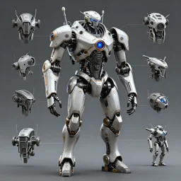 annotated diagram of cybernetic warrior, intricate and detailed assembly diagram of a cybernetic battle bot 🤖🦾, photographic render, exceptional detail, symmetrical details, fantasy concept art, hyper realistic, 8 k resolution, artstation -