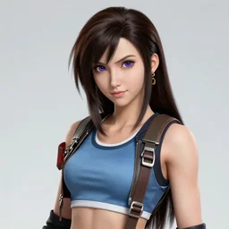 face and body shot of tifa lockhart, concept art trending on artstation