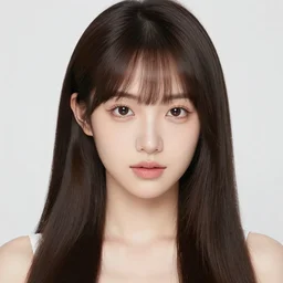 emo girl, long hair and bangs, makeup