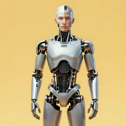 a surreal image of a man that is half man and half machine, 8 k, hyper realistic, concept art, vibrant colors, coherent