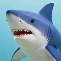 high detail close up of  anthropomorphic shark