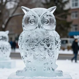 owl ice sculpture