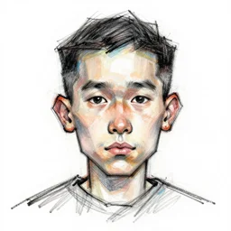 portrait of Gigachad, rough abstract sketch