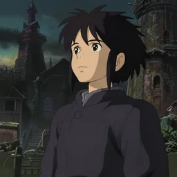 interesting character looking to the sky, surprising elements, cinematic lighting, dramatic atmosphere, studio lighting delicate features finely detailed perfect art, at an ancient city, gapmoe yandere grimdark, trending on pixiv fanbox, painted by greg rutkowski makoto shinkai takashi takeuchi studio ghibli