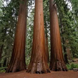 giant redwood trees by ansel adams