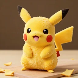 professional food photography of a fried pikachu