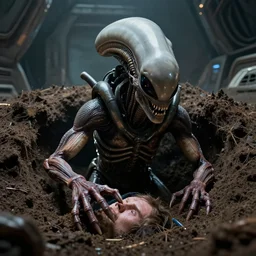 photograph of an alien creature burrowing out of a person, inspired by the movie Aliens, 4k wallpaper, harsh and violent atmosphere aboard a space shuttle, trending on artstation