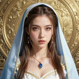 studio portrait of neutral good colorful female cleric bard healer as absurdly beautiful, elegant, realistic young sensual gravure idol, ultrafine hyperrealistic detailed face illustration by kim jung gi, irakli nadar, intricate linework, sharp focus, bright colors, matte, octopath traveler, final fantasy, unreal engine highly rendered, global illumination, radiant light, intricate environment