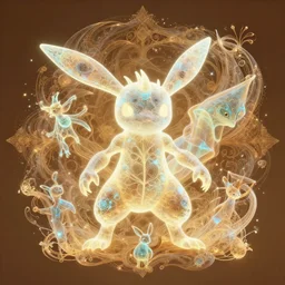 ( psychic pokemon wallpaper ) creature creature in a alaska, warm tones, bioluminescent bioluminescent translucent translucent : by michal karcz, daniel merriam, victo ngai and guillermo del toro : ornate, dynamic, particulate, intricate, elegant, highly detailed, centered, artstation, smooth, sharp focus, octane render, 3 d