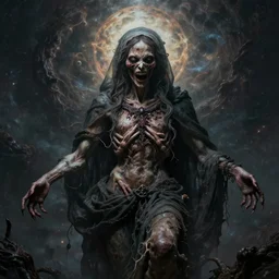 the transcendent being embodying eternal suffering, photorealistic, detailed photography, divinity, awful, cosmic horror, religious art, blasphemous