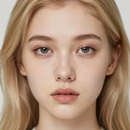 face girl, portrait, beautiful face in detail, big sad eyes, blonde hairstyles, by elena masci by roberto ferri, pieter paul rubens, poster, golden ratio, cycles, colorful