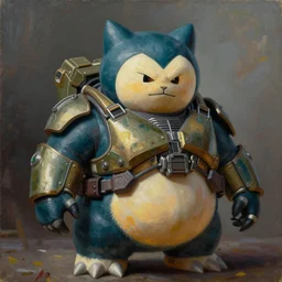 snorlax playing as master chief, oil on canvas, intricate, portrait, 8 k highly professionally detailed, hdr, cgsociety
