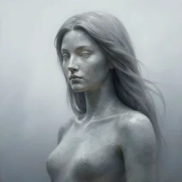 painting of a modern necro goddess in fog, highly detailed, digital art, artstation, concept art, matte, smooth, sharp focus, illustration, art by yoji shinkawa, gabriele dell otto, 8 k