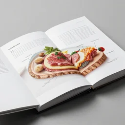 modernist cuisine cross section of a cook book, 8k