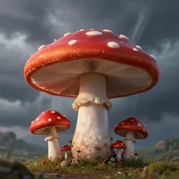 ❤🔥🍄🌪, trending on art station, in the sky, highly realistic surrealist art