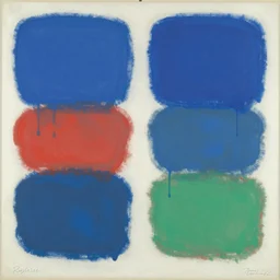 colour study of blue, rothko, dripping paint
