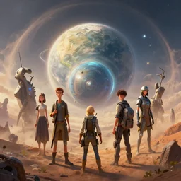 foreign planet sci fi, Moebius, Greg Rutkowski, Zabrocki, Karlkka, Jayison Devadas, Phuoc Quan, trending on Artstation, 8K, ultra wide angle, pincushion lens effect