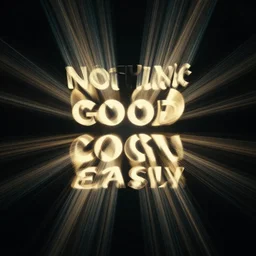 nothing good comes easily,, symmetric, dynamics lighting, cinematic,