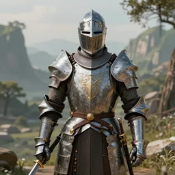 a fantasy knight in a scenic environment, detailed, intricate, by bayard wu
