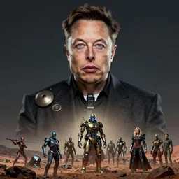 beautiful elon musk vs mars fantasy character portrait, ultra realistic, cyborg, muted color, wide angle, intricate details, total recall artifacts, highly detailed by peter mohrbacher, hajime sorayama, wayne barlowe, boris vallejo, aaron horkey, gaston bussiere, craig mullins