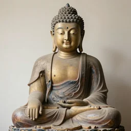 real life buddha as a real human. photo. realistic.
