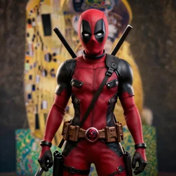 female deadpool, naturel, hyper detailed, digital art, trending in artstation, cinematic lighting, studio quality, smooth render, unreal engine 5 rendered, octane rendered, art style by klimt and nixeu and ian sprigger and wlop and krenz cushart