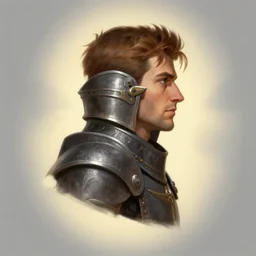side profile centered painted portrait, Arsen Lupin as a Paladin, D&D, Gloomhaven, matte painting concept art, art nouveau, beautifully backlit, swirly vibrant color lines, fantastically gaudy, aesthetic octane render, 8K HD Resolution, by ilya kuvshinov and Cushart Krentz and Gilleard James