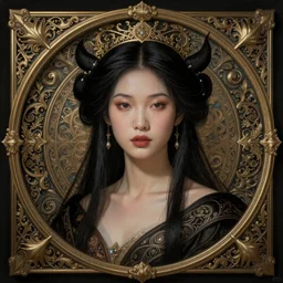 An extremely beautiful pre-raphaelite ornate portrait of a very beautiful asian witch, surreal, ultradetailed, intricate, elegant, digital art painting, concept art, smooth, sharp focus, magazine art cover illustration, regal, award winning picture, extremely detailed masterpiece, sense of awe, featured on Artstation, Artgerm, winning award piece, ethereal bubbles, Aetherpunk, low-key neon lightning, stormy weather, Exquisite floral details, 8K detail post-processing, matte, oil painting