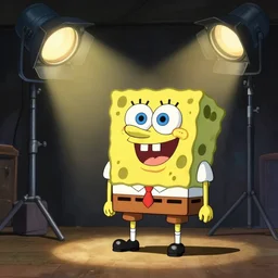 spongebob squarepants, cinematic lighting, dramatic atmosphere, studio lighting, painted by greg rutkowski makoto shinkai takashi takeuchi studio ghibli
