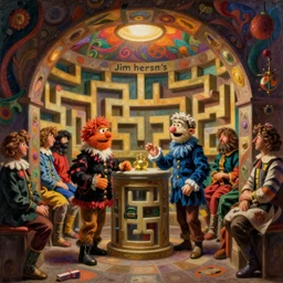 jim henson's labyrinth. oubliette. you are in an oubliette : a place where people and things are put to be forgotten by edgar maxence and caravaggio and delacroix style, artistic, intricate painting, cinematic lighting, hyper realistic, extremely detailed, vivid colors, establishing shot, dramatic lighting