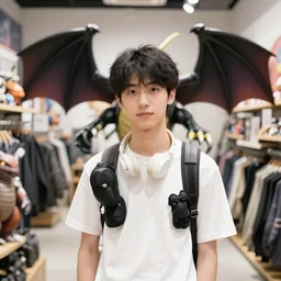 photo of a fanboy in the new bad dragon store
