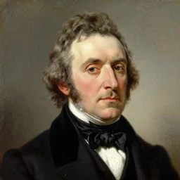 upper body portrait of united states president millard fillmore, paul giamatti!! portraying, paul giamatti, oil on canvas, 1 9 th century american romanticism, detail