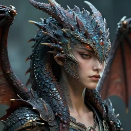 portrait of an ancient draconid with a beautiful calm human face. concept art, extremely high details, octane render, artstation contest winner, digital art by slawomir maniak, greg broadmore, chris rahn. masterpiece