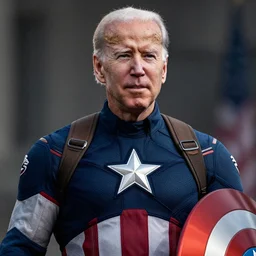 joe Biden as captain America, highly detailed, cinematic